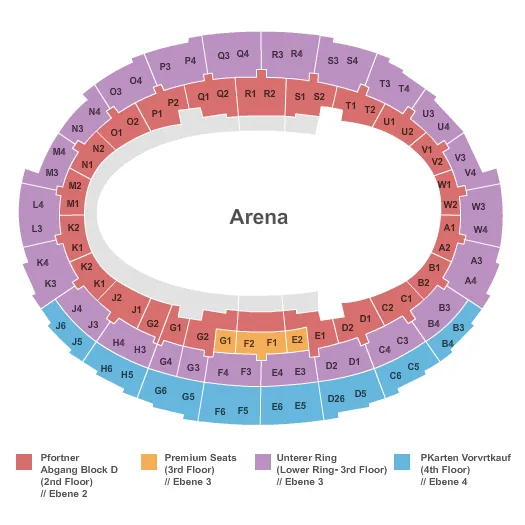 KLEINE OLYMPIAHALLE MUNICH ARENA Seating Map Seating Chart