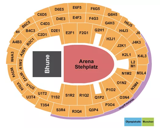 KLEINE OLYMPIAHALLE MUNICH ENDSTAGE Seating Map Seating Chart