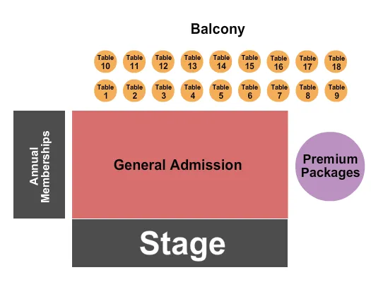 KNITTING FACTORY CONCERT HOUSE BOISE GRYFFIN Seating Map Seating Chart