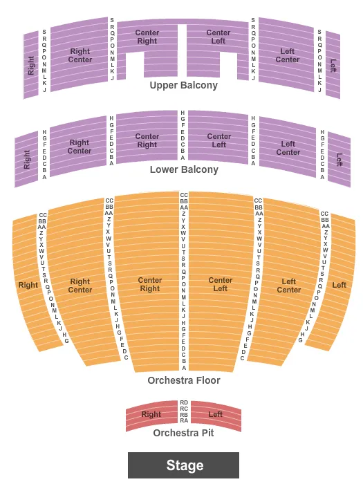 END STAGE Seating Map Seating Chart