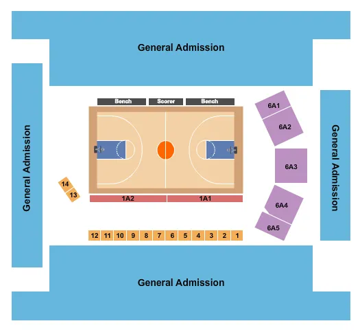 BASKETBALL HOOP JAM Seating Map Seating Chart