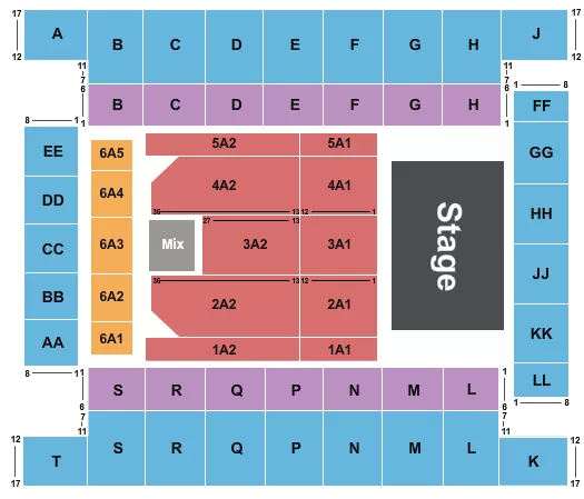 ENDSTAGE 2 Seating Map Seating Chart