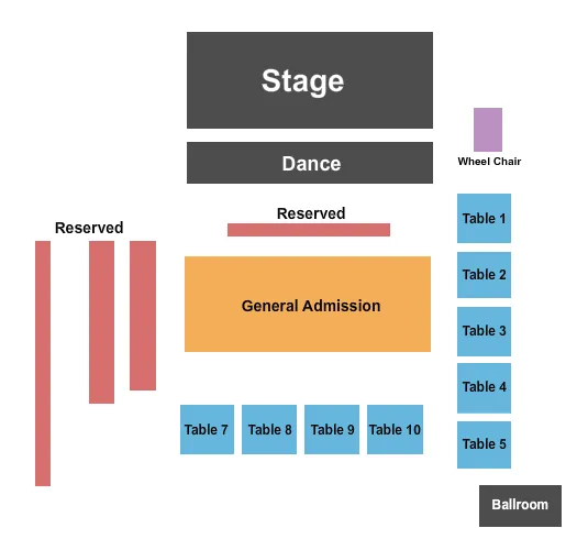 ENDSTAGE 2 Seating Map Seating Chart
