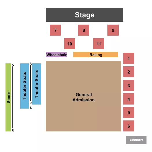 ENDSTAGE TABLES Seating Map Seating Chart