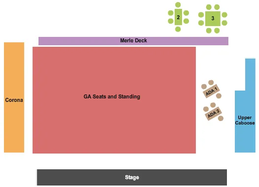 END STAGE Seating Map Seating Chart
