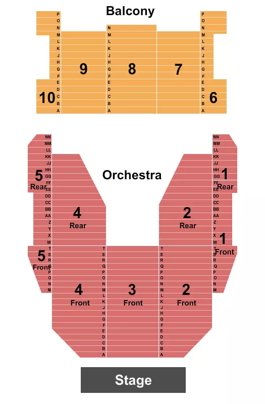 ENDSTAGE 2 Seating Map Seating Chart