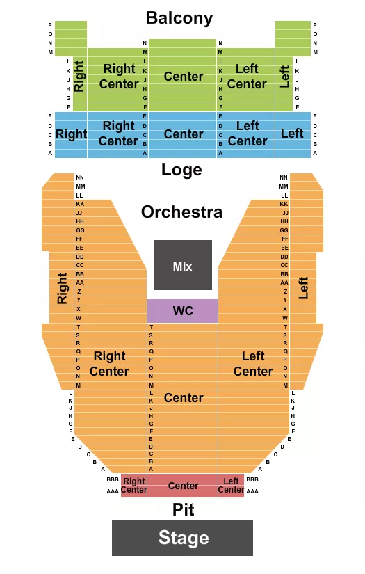 ENDSTAGE 3 Seating Map Seating Chart