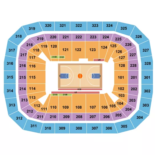 BASKETBALL WOMENS Seating Map Seating Chart