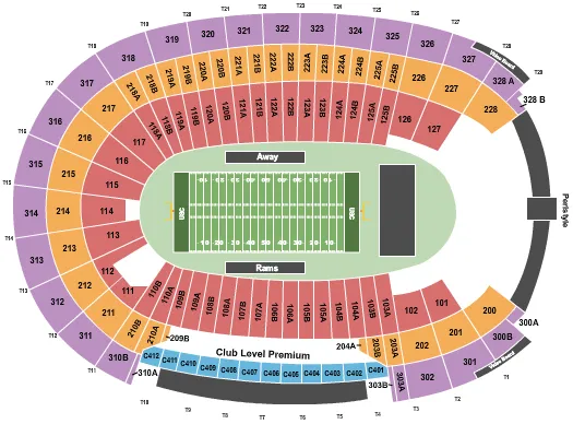 FOOTBALL 2 Seating Map Seating Chart