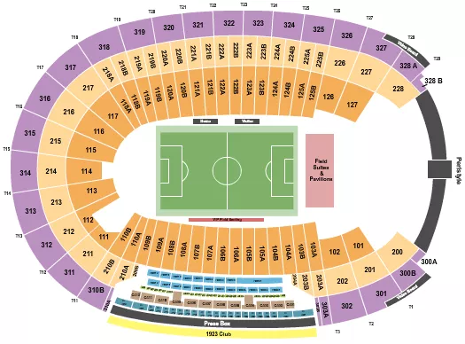 SOCCER Seating Map Seating Chart