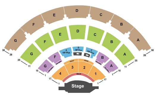 LB DAY AMPHITHEATER ENDSTAGE 3 Seating Map Seating Chart