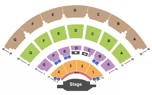 LB DAY AMPHITHEATER ENDSTAGE 5 Seating Map Seating Chart