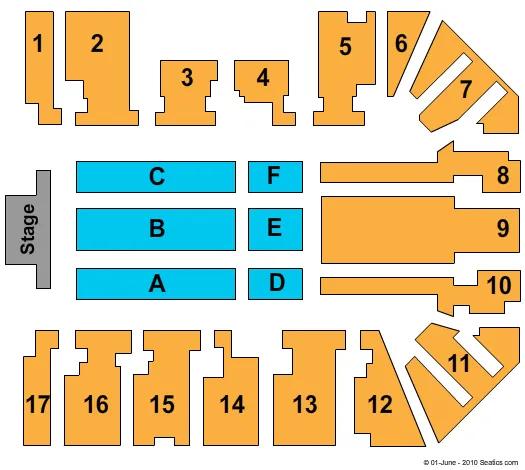 END STAGE Seating Map Seating Chart