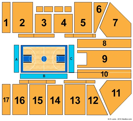 BASKETBALL Seating Map Seating Chart
