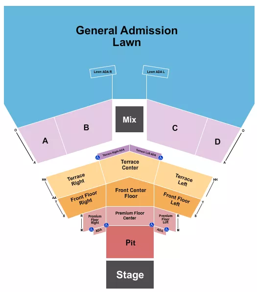 ENDSTAGE SMALL PIT 3 Seating Map Seating Chart