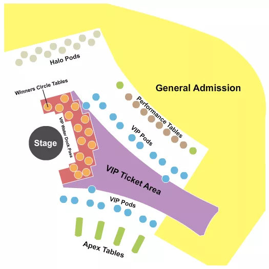 GA TABLES PODS Seating Map Seating Chart