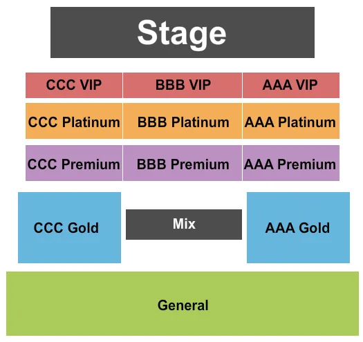 JUANES Seating Map Seating Chart