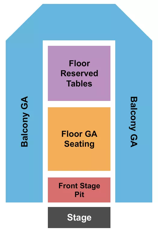 GA PIT GA FLOOR TABLES Seating Map Seating Chart