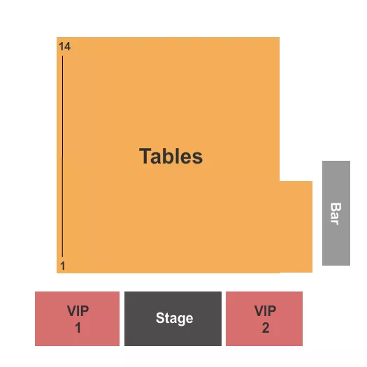 ENDSTAGE W VIP Seating Map Seating Chart