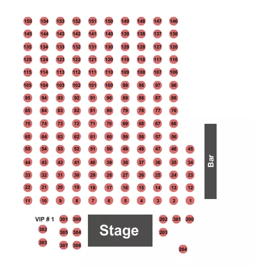 ENDSTAGE TABLES 2 Seating Map Seating Chart