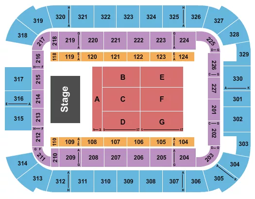 ENDSTAGE 2 Seating Map Seating Chart