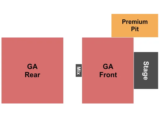 GA FRONT REAR Seating Map Seating Chart
