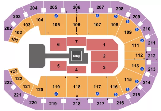 ALL ELITE WRESTLING 2 Seating Map Seating Chart
