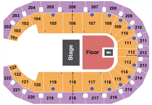 HALF HOUSE GA FLOOR Seating Map Seating Chart