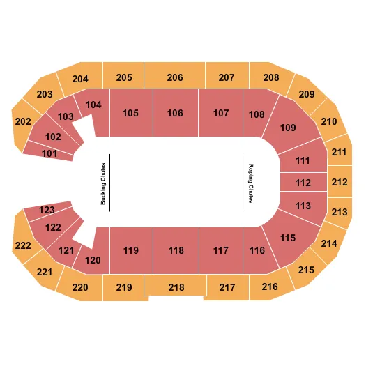 RODEO Seating Map Seating Chart