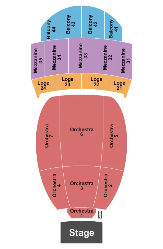 ENDSTAGE Seating Map Seating Chart