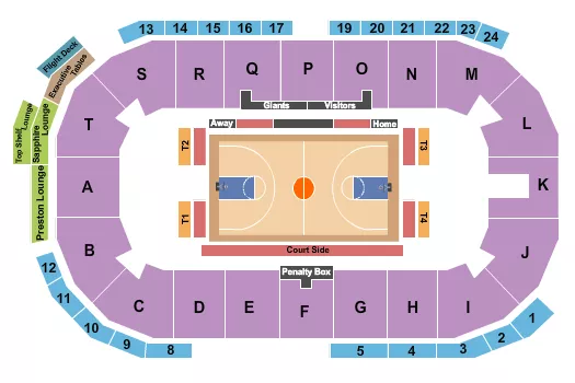 BASKETBALL Seating Map Seating Chart