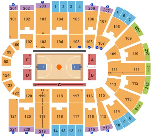 BASKETBALL Seating Map Seating Chart