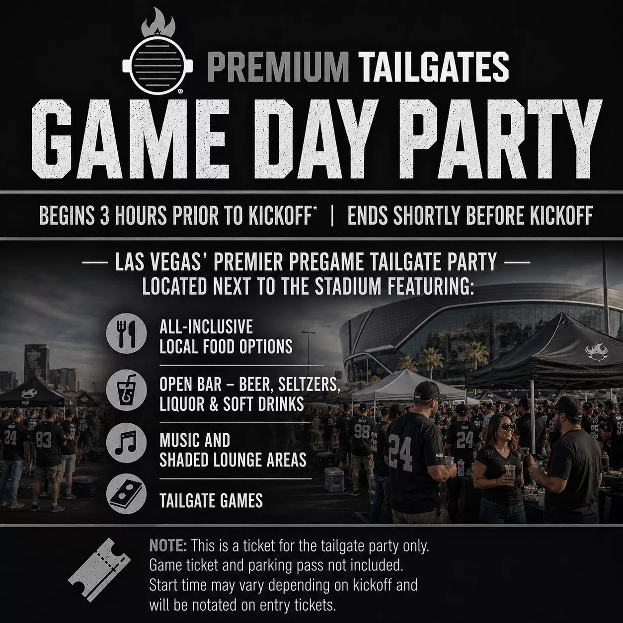 PREMIUM TAILGATE LOT LAS VEGAS PREMIUM TAILGATE Seating Map Seating Chart