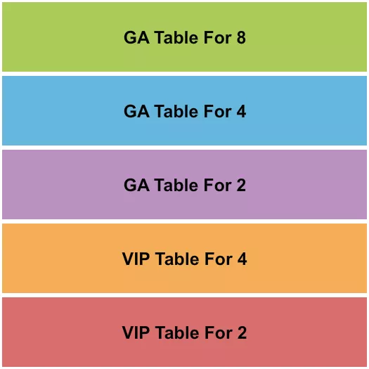 GA VIP TABLES Seating Map Seating Chart