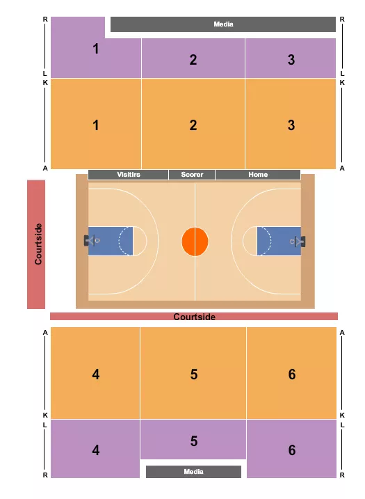 BASKETBALL 3 Seating Map Seating Chart