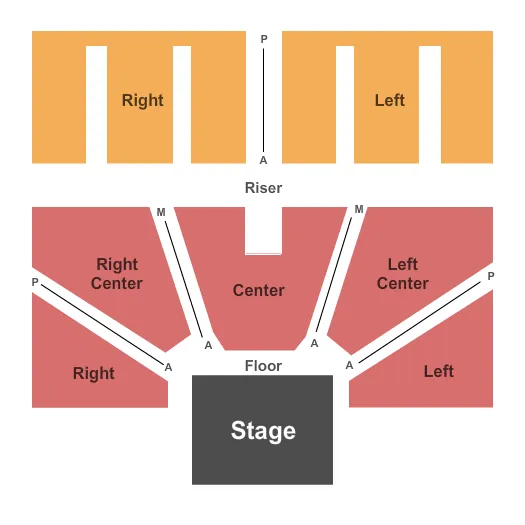 END STAGE Seating Map Seating Chart