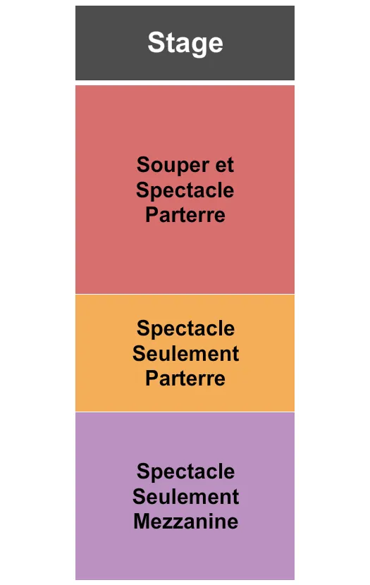 END STAGE Seating Map Seating Chart