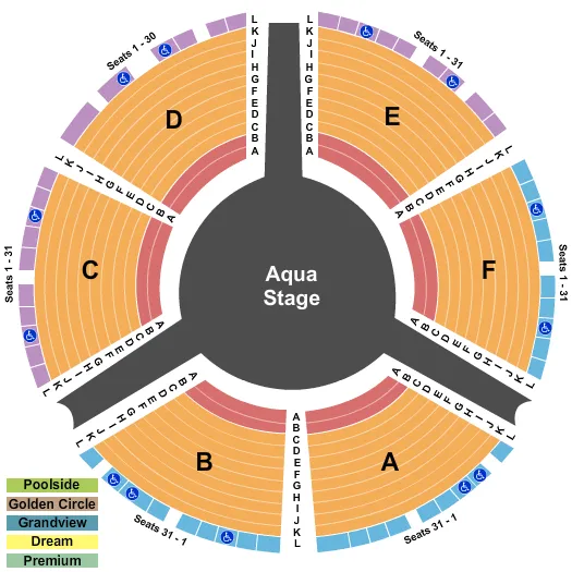 CENTER STAGE Seating Map Seating Chart