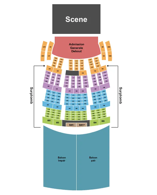 ENDSTAGE GA Seating Map Seating Chart