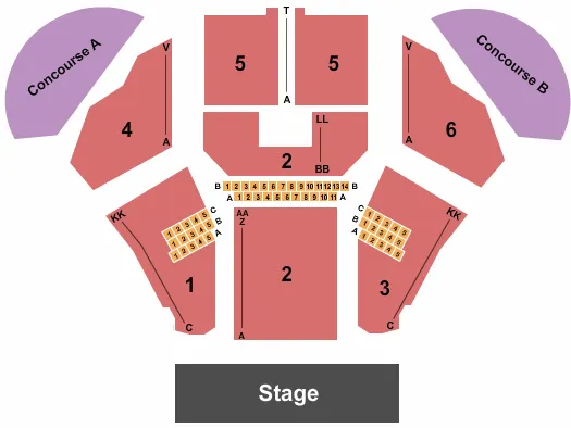 ENDSTAGE Seating Map Seating Chart