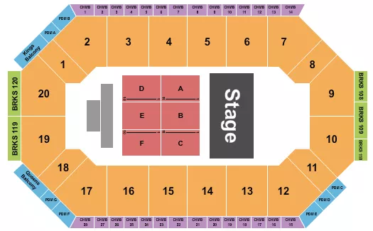 LEES FAMILY FORUM ENDSTAGE 5 Seating Map Seating Chart