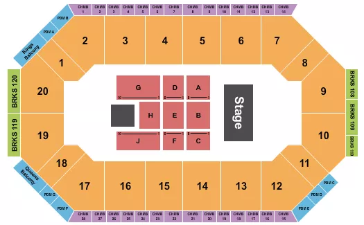 LEES FAMILY FORUM ENDSTAGE Seating Map Seating Chart