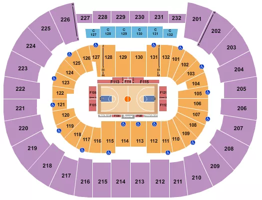 BASKETBALL NBA Seating Map Seating Chart