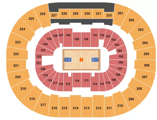BASKETBALL NCAA Seating Map Seating Chart