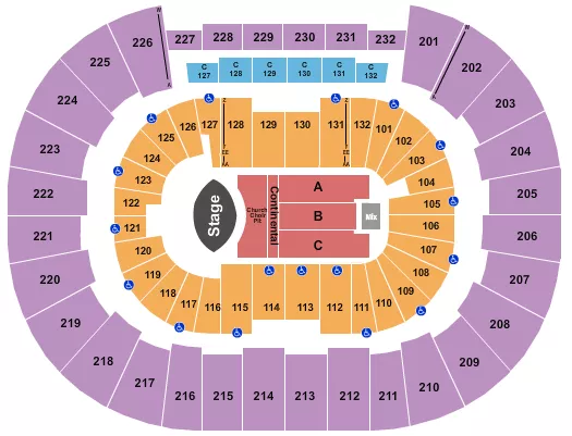 ERIC CHURCH Seating Map Seating Chart