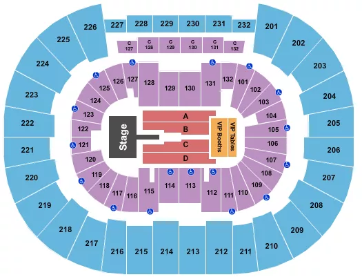 MARY J BLIGE Seating Map Seating Chart