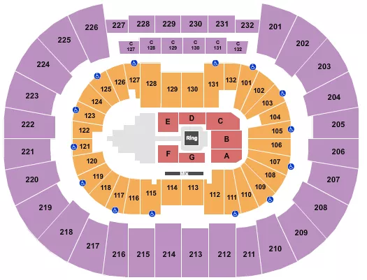 WWE 2 Seating Map Seating Chart