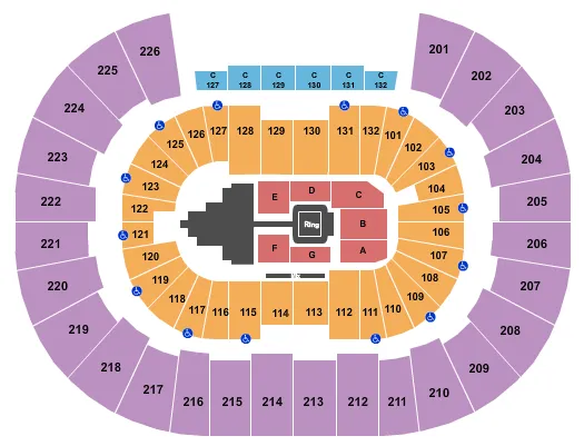 WWE Seating Map Seating Chart