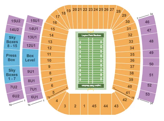 FOOTBALL Seating Map Seating Chart