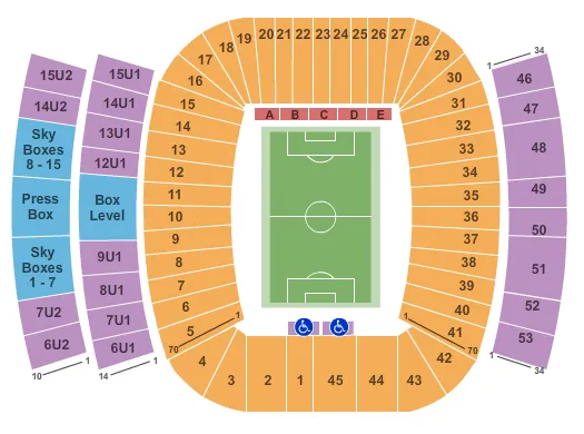 SOCCER Seating Map Seating Chart